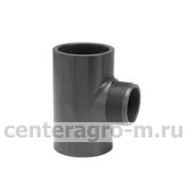 Тройник 90 ПВХ O 50/63 мм наружная резьба